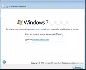 configurações finais windows 7