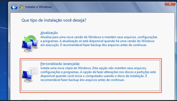 instalação do windows 7 passo a passo